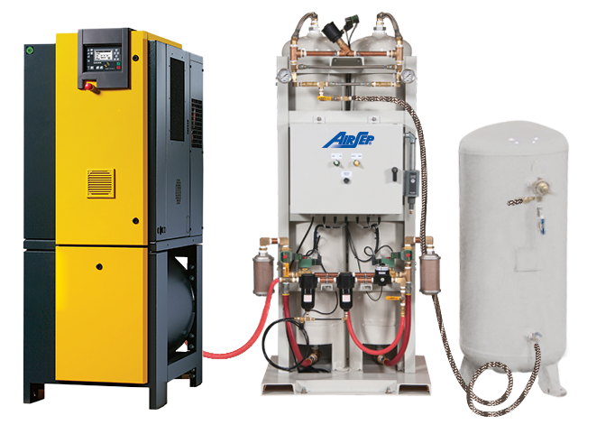 AS-E typical PSA setup with Kaeser compressor